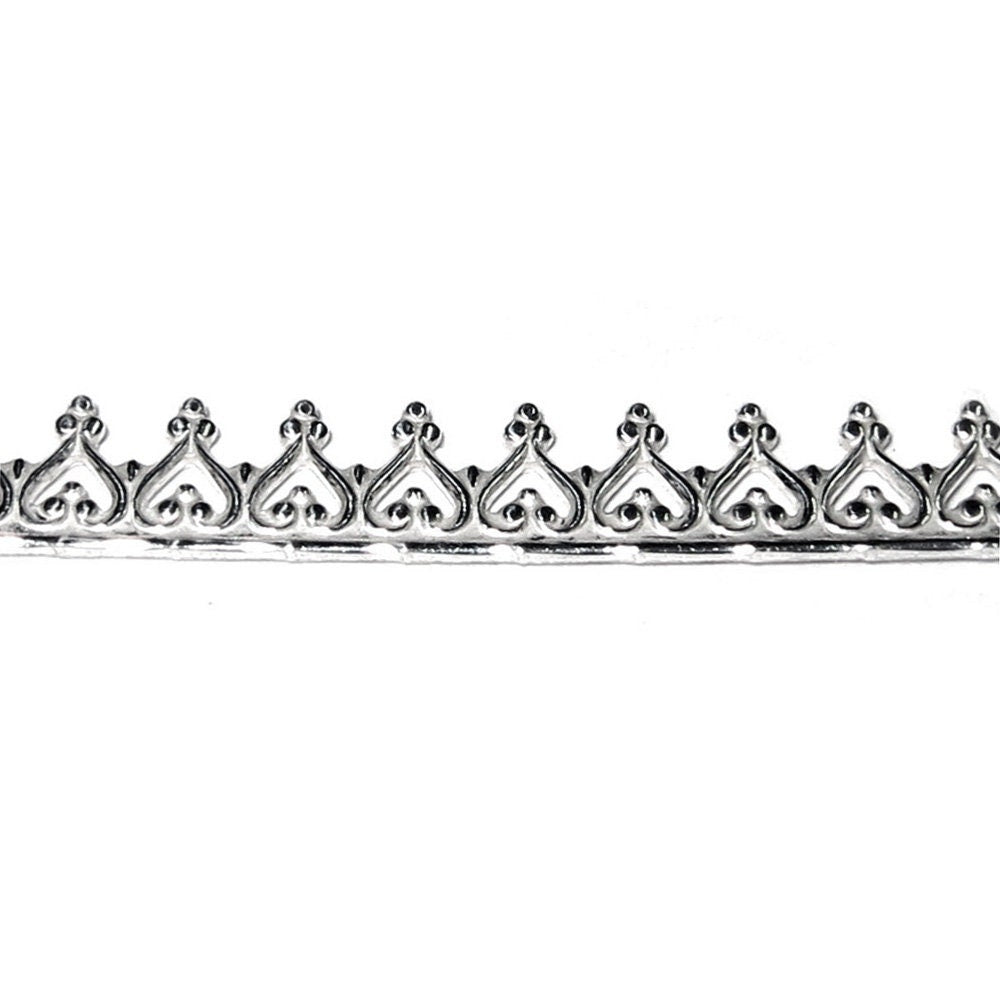 935 Argentium Silver Bezel wire, Gallery wire, Gallery ribbon, Gallery pattern, Argentium silver, Wire, Jewelry making - 4 inch (10 cm)