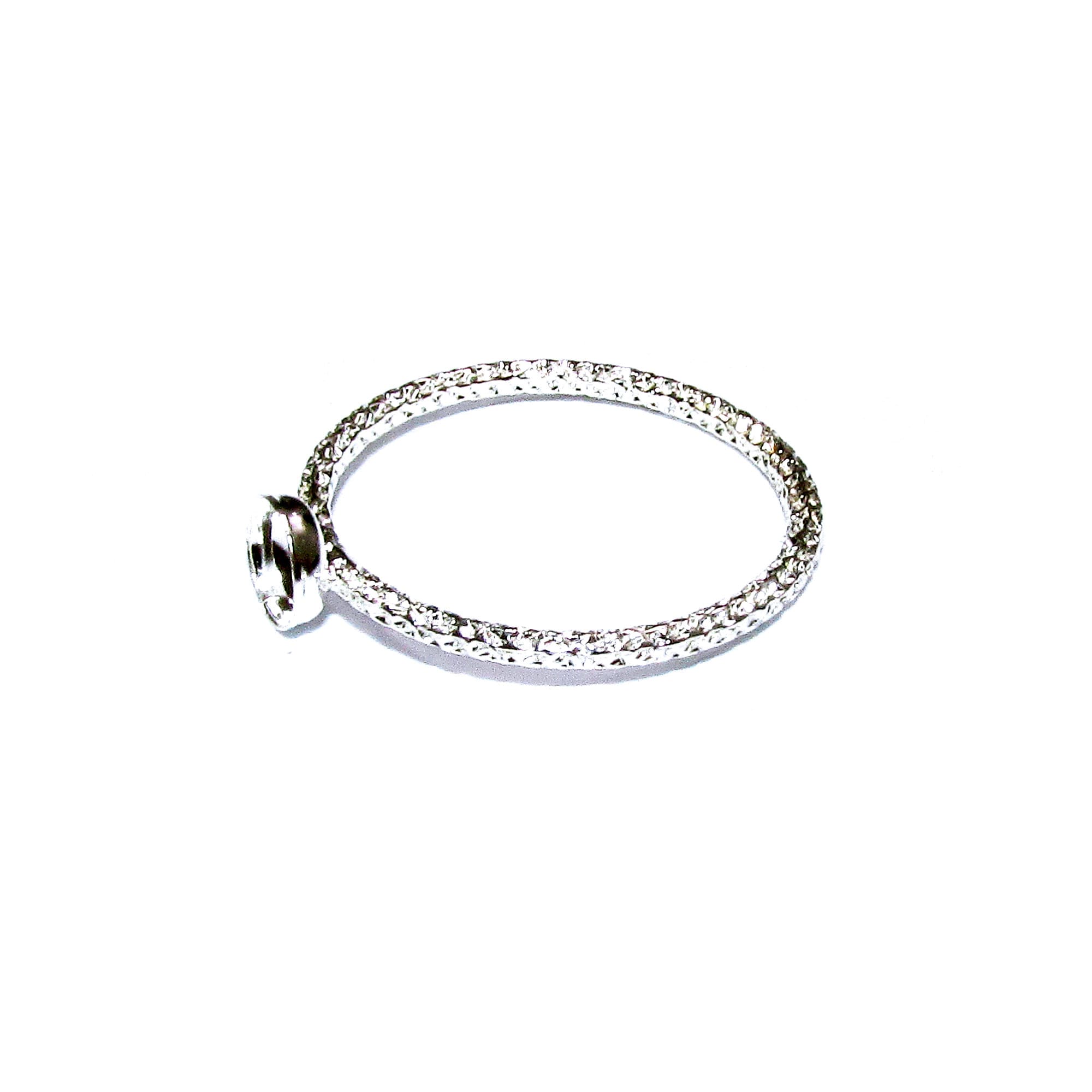 925 sterling silver blank ring with bezel cup 4 mm size 4, 5, 6, 7, 8, 9, 10, 11, bezel cup, base ring, Jewelry making, Setting - 1 piece