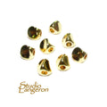 5 mm 14K yellow gold filled Triangular decorative beads, Triangular gold filled beads, Jewelry making,  Gold filled beads - 1 piece