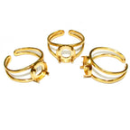 14K Yellow gold filled open blank ring with bezel cup 8 mm, base ring, Gold filled, bezel cup, ring gold filled, setting, ring - 1 piece