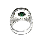 Statement Chrysoprase ring 925 sterling silver size 8, Handmade ring, single copy, 925 sterling silver, Natural Chrysoprase, Green gems