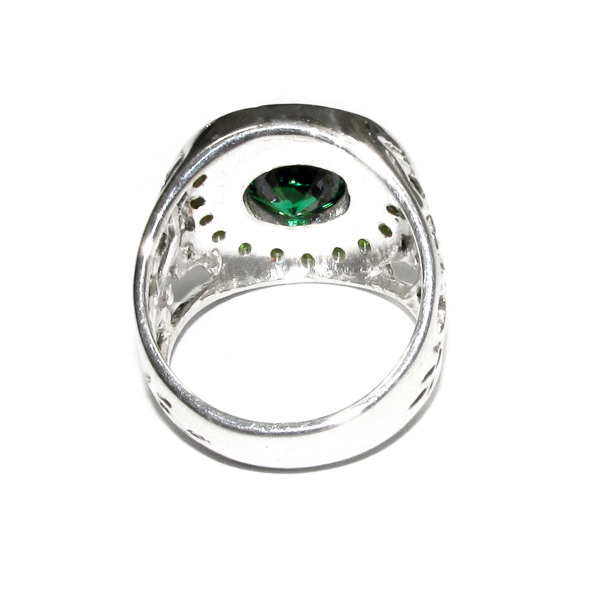 Statement Chrysoprase ring 925 sterling silver size 8, Handmade ring, single copy, 925 sterling silver, Natural Chrysoprase, Green gems