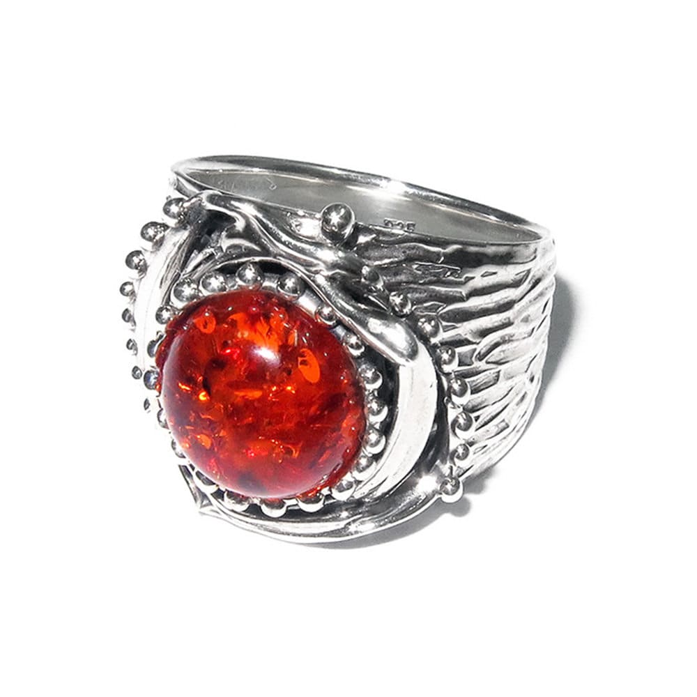Madagascar Copal ring 925 sterling silver size 8 1/2, handmade ring, single copy, sterling silver, Madagascar Copal, silver ring, gemstone