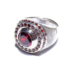Statement garnet ring 925 sterling silver size 6, Handmade ring, single copy, 925 Silver ring, garnet , silver ring, gemstone, garnet ring