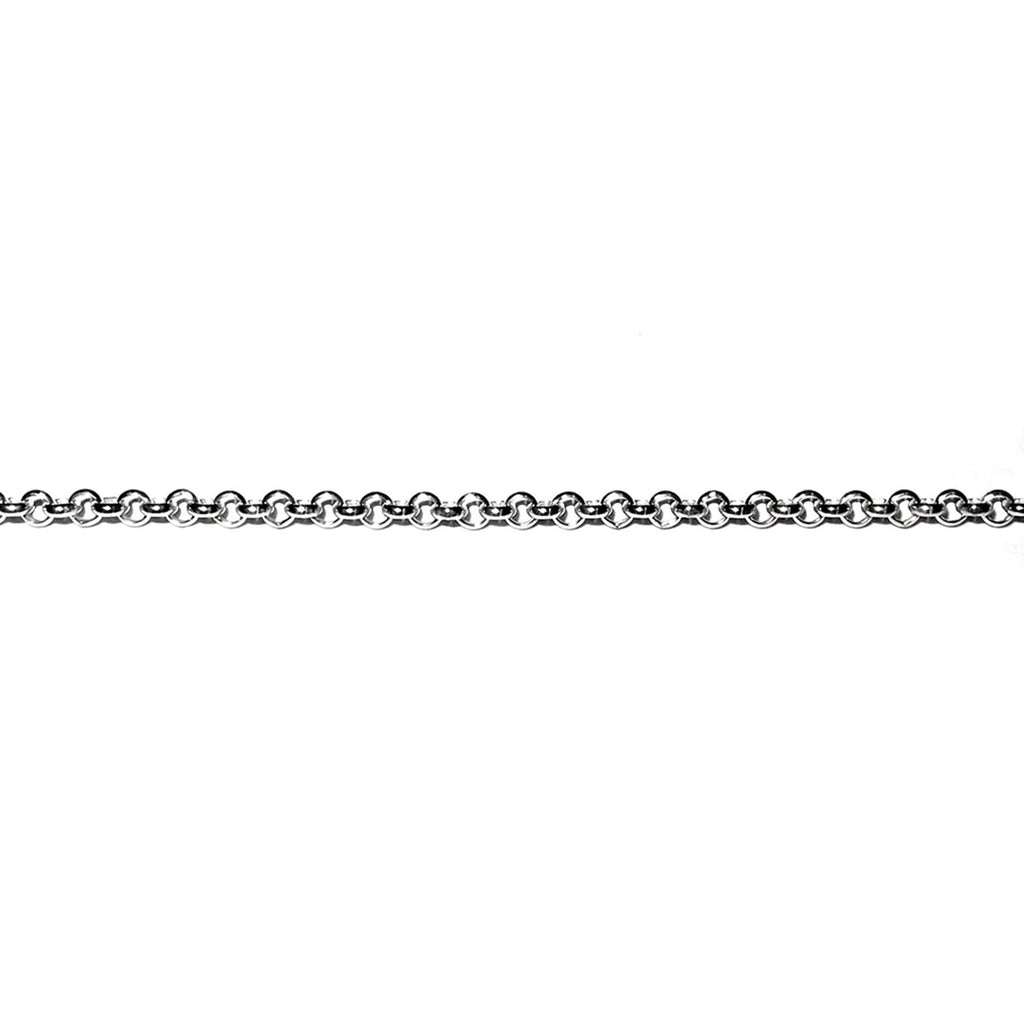1.5mm Sterling Silver Rolo Cable Chain: Shiny Jewelry Making Chain (1 Ft/30cm)