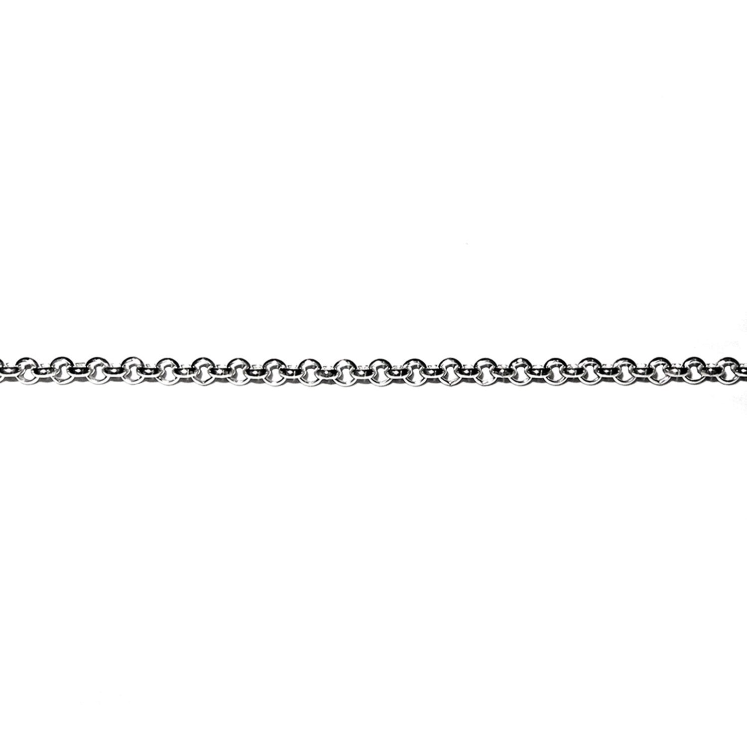 1.5mm Sterling Silver Rolo Cable Chain: Shiny Jewelry Making Chain (1 Ft/30cm)