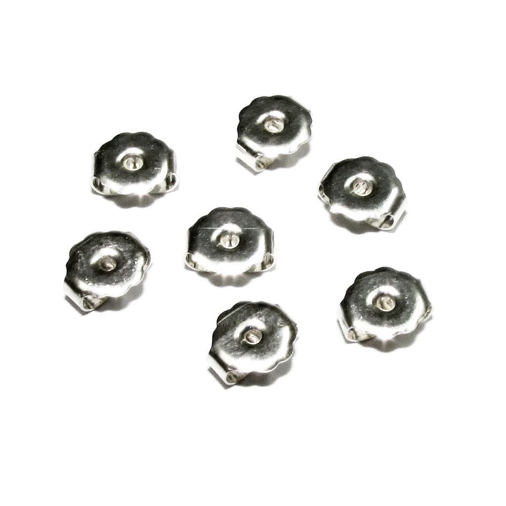 925 Sterling silver Friction Ear Nuts size 5.5 mm, Butterfly Earring Backs, Jewelry making, Earring Findings, Sterling silver backs - 1 pair