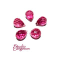 Natural Rubellite Teardrop faceted Beads size 10x7 mm, Rubellite Gemstone, Jewelry making, Natural Gemstone Teardrop beads - 1 piece