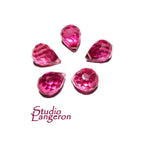 Natural Rubellite Teardrop faceted Beads size 10x7 mm, Rubellite Gemstone, Jewelry making, Natural Gemstone Teardrop beads - 1 piece
