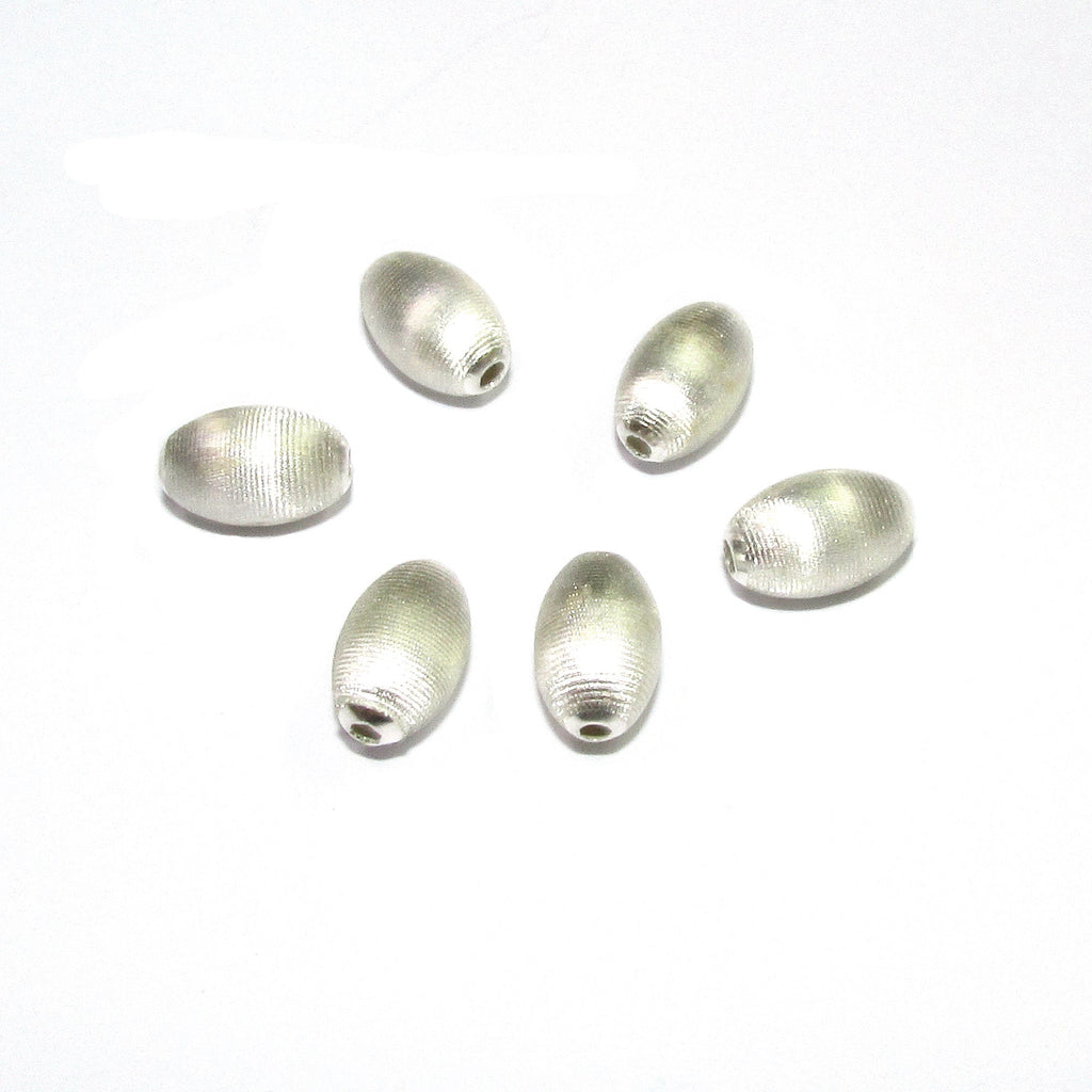 925 Sterling Silver Oval Sandblasted Beads size 6x10 mm, Sandblasted beads, Satin finish Beads, Spacer Oval Beads, Jewelry making - 1 piece