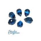Natural Blue tourmaline Teardrop faceted Beads size 10x7 mm, Blue tourmaline Gemstone, Jewelry making, Natural Teardrop beads - 1 piece