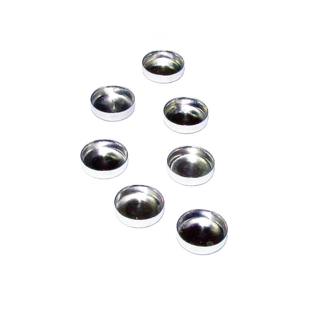3 pcs 14K solid white gold Round Bezel Cups size 5 mm, Bezel cup, Jewelry making, Round bezel cups, 14K solid white gold, Setting, Mounting