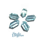 Natural Aquamarine Faceted Crystal Point beads size 14x7mm, Aquamarine Gemstone, Jewelry making, Natural Gemstone Faceted beads - 1 piece