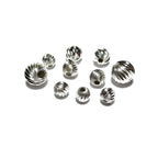 925 Sterling Silver twisted corrugated beads size 4, 5, 6, 7, 8, 10 mm, Jewelry making, Twisted corrugated Beads, Silver beads - 1 piece