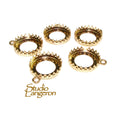 14K Yellow gold filled Round Bezel Cup size 16 mm, Bezel cup, Setting, Gold Filled bezel cup, Jewelry making, Mounting - 1 piece