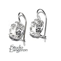 8 mm 925 sterling silver blank earrings with bezel cup, Jewelry making, Setting, bezel cup, base earrings, Earrings - 1 pair (2 piece)