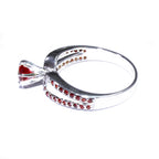 Garnet ring 925 sterling silver size 8, handmade ring, single copy, sterling silver, Garnet, 925 silver ring, gemstone, Gift ring, red ring