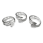 925 sterling silver open blank ring with a platform for gluing size 9 mm, silver ring, base ring, Setting, Jewelry making, gluing - 1 piece