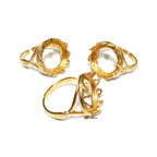14K Yellow gold filled open blank ring with bezel cup 16 mm, base ring, bezel cup, jewelry making, ring gold filled, open ring - 1 piece
