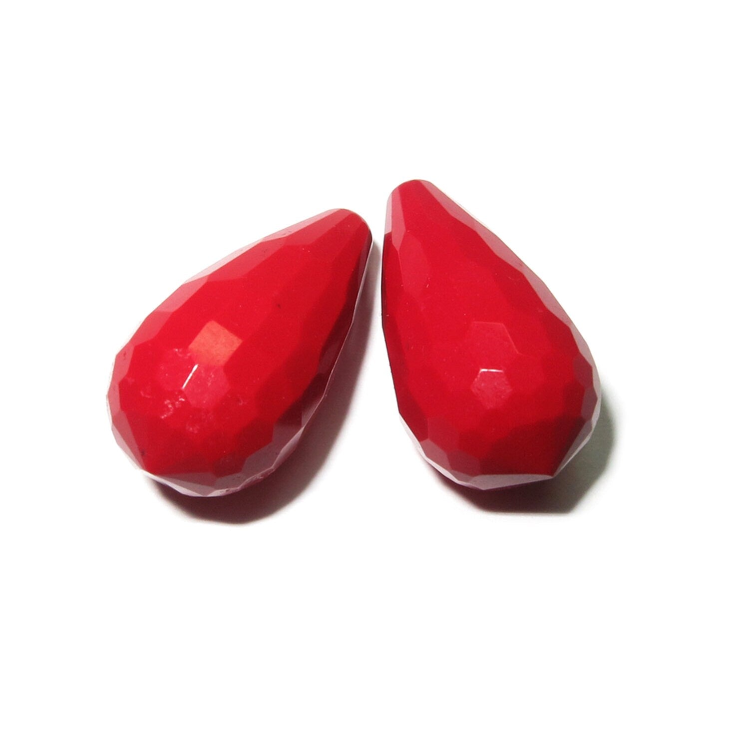 Natural Agate Teardrop faceted half drilled Beads size 20x10 mm, Natural agate, Half Drilled Beads, Gemstones, Jewelry making - 1 piece
