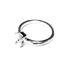 925 sterling silver blank ring with rectangular Prong Setting 4x6mm size 4-11, Jewelry making, base ring, Setting, Prong setting - 1 piece