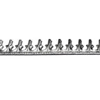 935 Argentium Silver Bezel wire, Gallery wire, Gallery ribbon, Gallery pattern, Jewelry making, Setting, Silver wire - 4 inch (10 cm)
