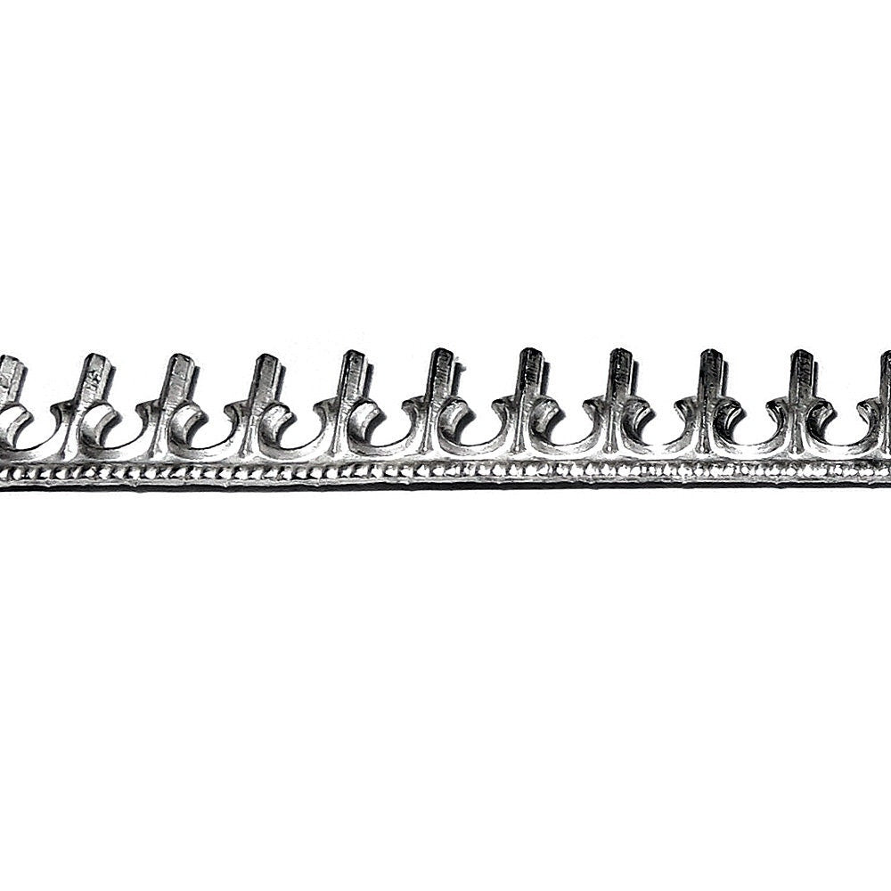 935 Argentium Silver Bezel wire, Gallery wire, Gallery ribbon, Gallery pattern, Jewelry making, Setting, Silver wire - 4 inch (10 cm)