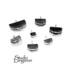 925 Sterling Silver Pinch End Caps size 4.0, 4.5, 7.0, 8.0, 9.5, 14.0 mm, silver end caps, flat end cap, Jewelry making - 1 pair (2 piece)