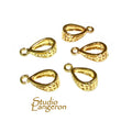 14K Yellow gold filled Droplet Pendant Bail, Bail with loop, Jewelry making, Bails, Bail gold filled, Bail finding, Bail drop - 1 piece