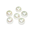 11 mm White pearls half-drilled Cabochon, Natural Pearl, White pearls Gemstone, Round pearl, Jewelry making, ring, earrings - 1 piece