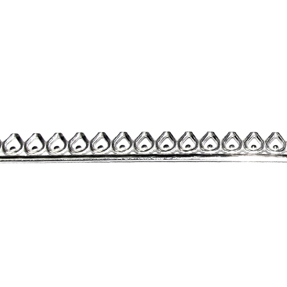 935 Argentium Silver Bezel wire, Gallery wire, Gallery ribbon, Gallery pattern, Jewelry making, Setting, Silver wire - 4 inch (10 cm)