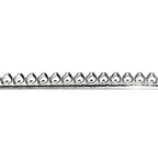 935 Argentium Silver Bezel wire, Gallery wire, Gallery ribbon, Gallery pattern, Jewelry making, Setting, Silver wire - 4 inch (10 cm)