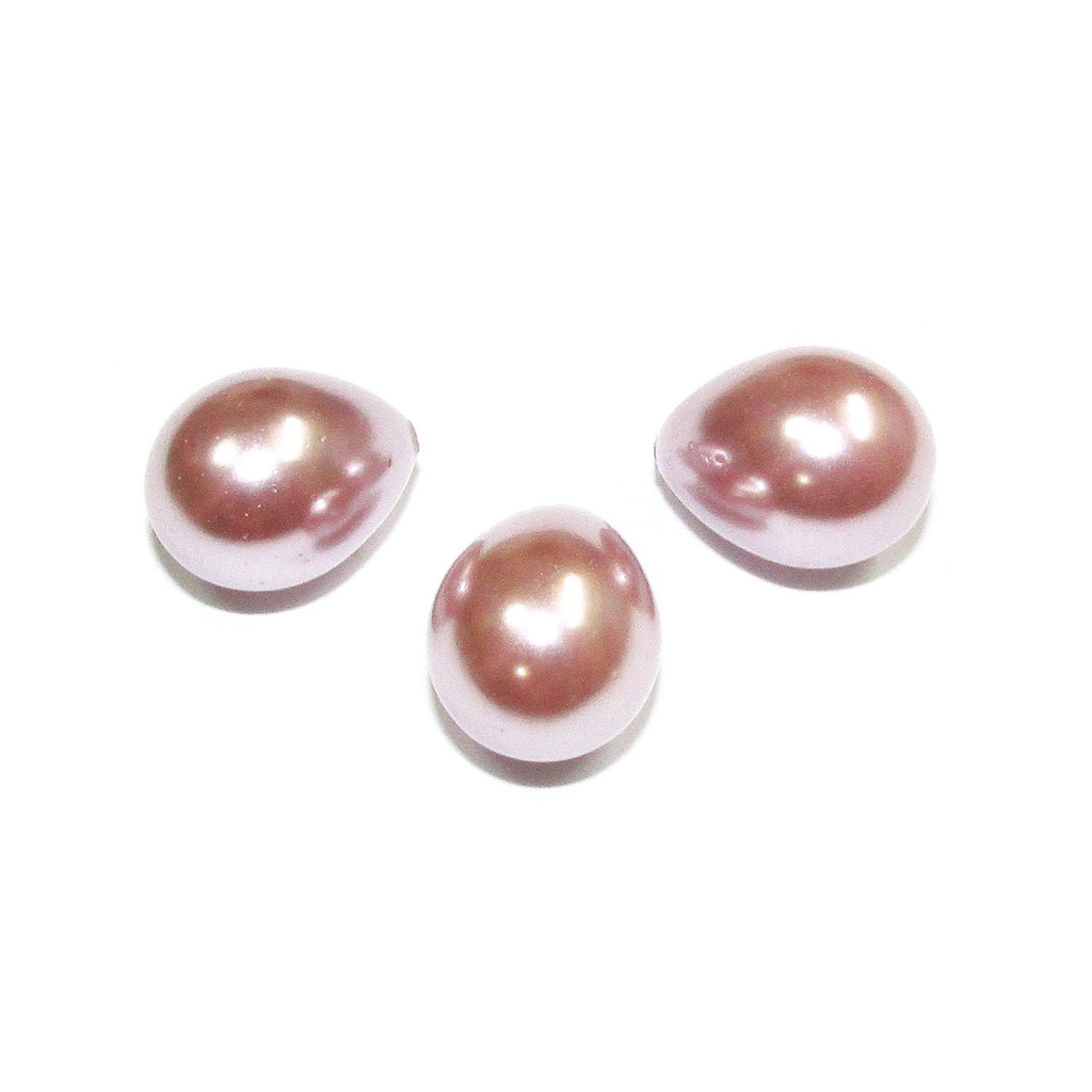 Natural Sea shell pearl Teardrop half drilled Beads size 16x12 mm, Natural shell pearl Matching Half Drilled Beads, Jewelry making - 1 piece