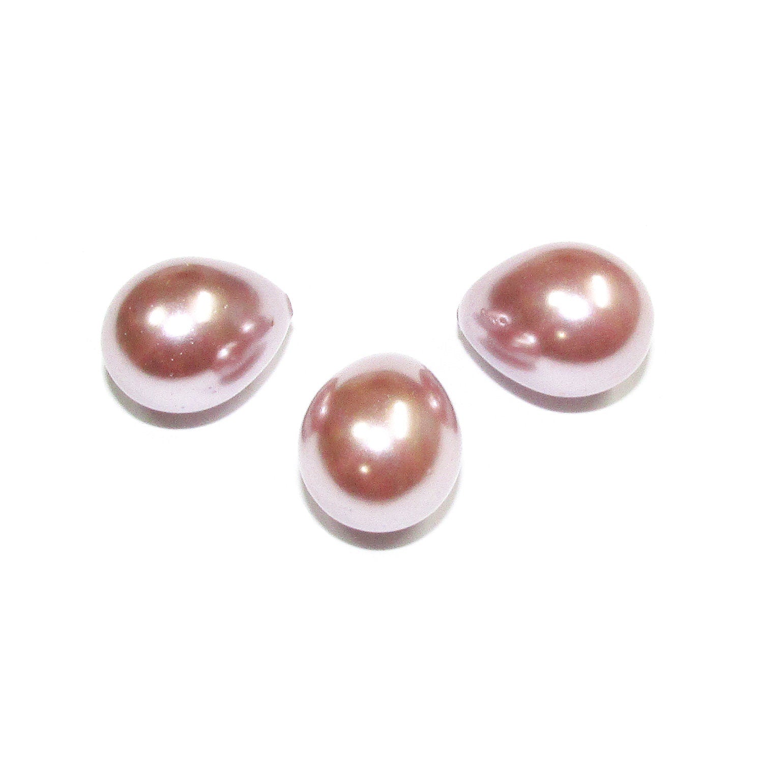 Natural Sea shell pearl Teardrop half drilled Beads size 16x12 mm, Natural shell pearl Matching Half Drilled Beads, Jewelry making - 1 piece
