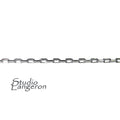 2.0 mm 925 Sterling Silver rectangle cable shiny chain, rectangle chain, silver shiny chain, silver chain, Jewelry making - 1 Ft (30 cm)