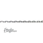 2.0 mm 925 Sterling Silver rectangle cable shiny chain, rectangle chain, silver shiny chain, silver chain, Jewelry making - 1 Ft (30 cm)