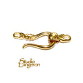 14K Yellow Gold filled Hook Eye Clasps Large, Gold Filled Hook Eye clasp, Jewelry making, 14K Gold Filled clasp, Gold Filled - 1 piece
