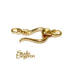 14K Yellow Gold filled Hook Eye Clasps Large, Gold Filled Hook Eye clasp, Jewelry making, 14K Gold Filled clasp, Gold Filled - 1 piece