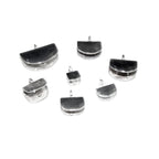 925 Sterling Silver Pinch End Caps size 4.0, 4.5, 7.0, 8.0, 9.5, 14.0 mm, silver end caps, flat end cap, Jewelry making - 1 pair (2 piece)