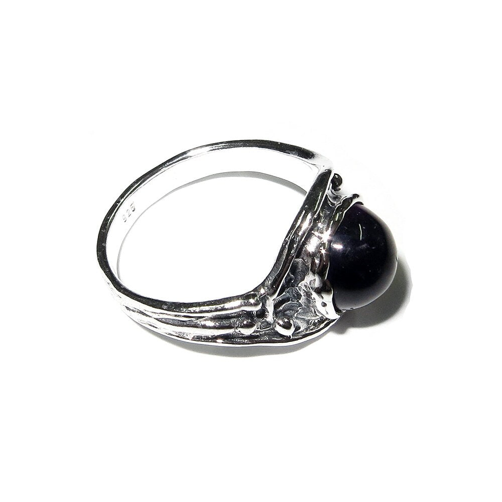 Amethyst ring 925 sterling silver, size 6 1/2, Handmade ring, single copy, 925 sterling silver, Natural amethyst, silver ring, gemstone
