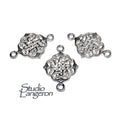 925 Sterling silver connector size 25x14 mm, Silver link component, Jewelry connector, Silver 925, Link, Connector, Jewelry making - 1 piece