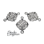 925 Sterling silver connector size 25x14 mm, Silver link component, Jewelry connector, Silver 925, Link, Connector, Jewelry making - 1 piece