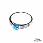 Blue topaz ring 925 sterling silver size 5 1/2, Handmade ring, single copy, sterling silver, Blue topaz ring, silver ring, gemstone