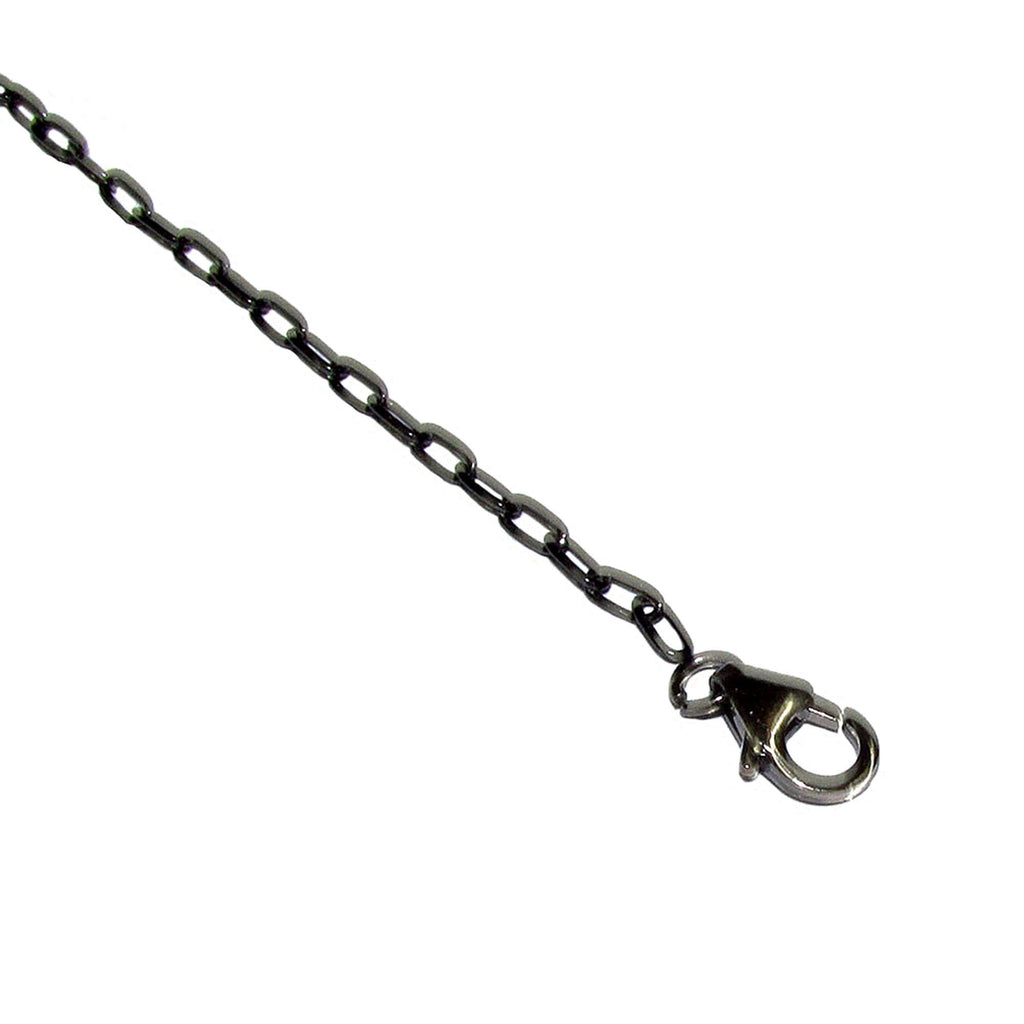 925 Sterling Silver Black Rhodium Plated Teardrop Lobster Clasp sizes 10 mm, Jewelry making, Lobster clasp, Black Rhodium, Silver - 1 piece