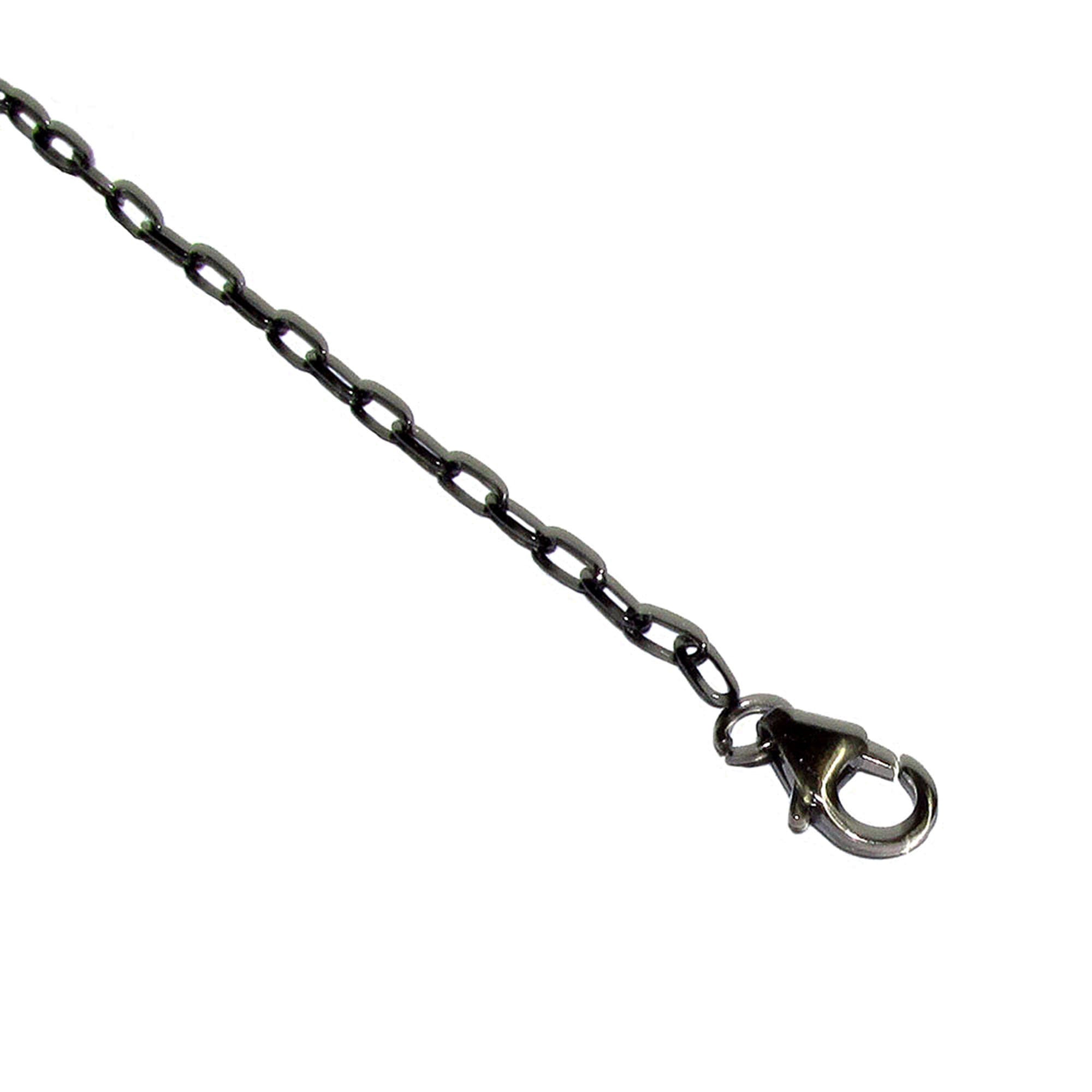 925 Sterling Silver Black Rhodium Plated Teardrop Lobster Clasp sizes 10 mm, Jewelry making, Lobster clasp, Black Rhodium, Silver - 1 piece