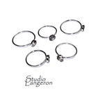 925 sterling silver blank ring with bezel cup 3 mm size 4, 5, 6, 7, 8, 9, silver ring, bezel cup, base ring, ring mounting - 1 piece