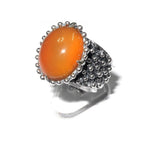 Statement Natural opal ring 925 sterling silver size 7, Handmade ring, single copy, sterling silver, Orange opal, silver ring, gemstone