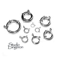 925 Sterling Silver Spring ring Clasps sizes 5-25 mm, Spring ring clasp, Jewelry making, Sterling silver, 925 Silver clasp, Clasp - 1 piece