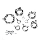 925 Sterling Silver Spring ring Clasps sizes 5-25 mm, Spring ring clasp, Jewelry making, Sterling silver, 925 Silver clasp, Clasp - 1 piece