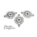 925 Sterling silver connector 1.5x1.5 cm, silver connector 8193, Link connector, Connector, Connector findings, Jewelry making - 1 piece